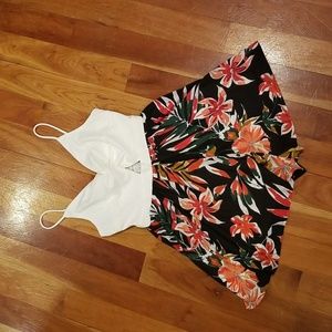 Floral print romper